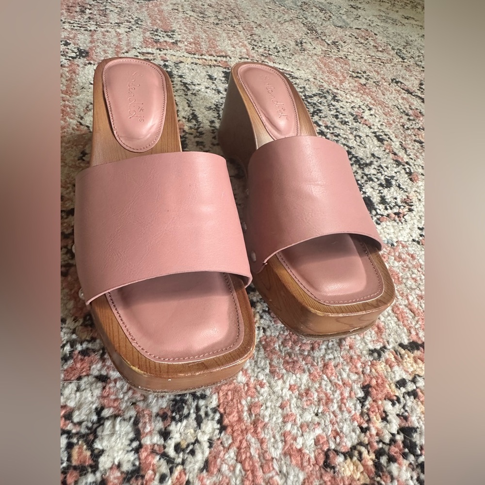 Splendid Brexlee square toe Platform Clogs 9.5 - image 7